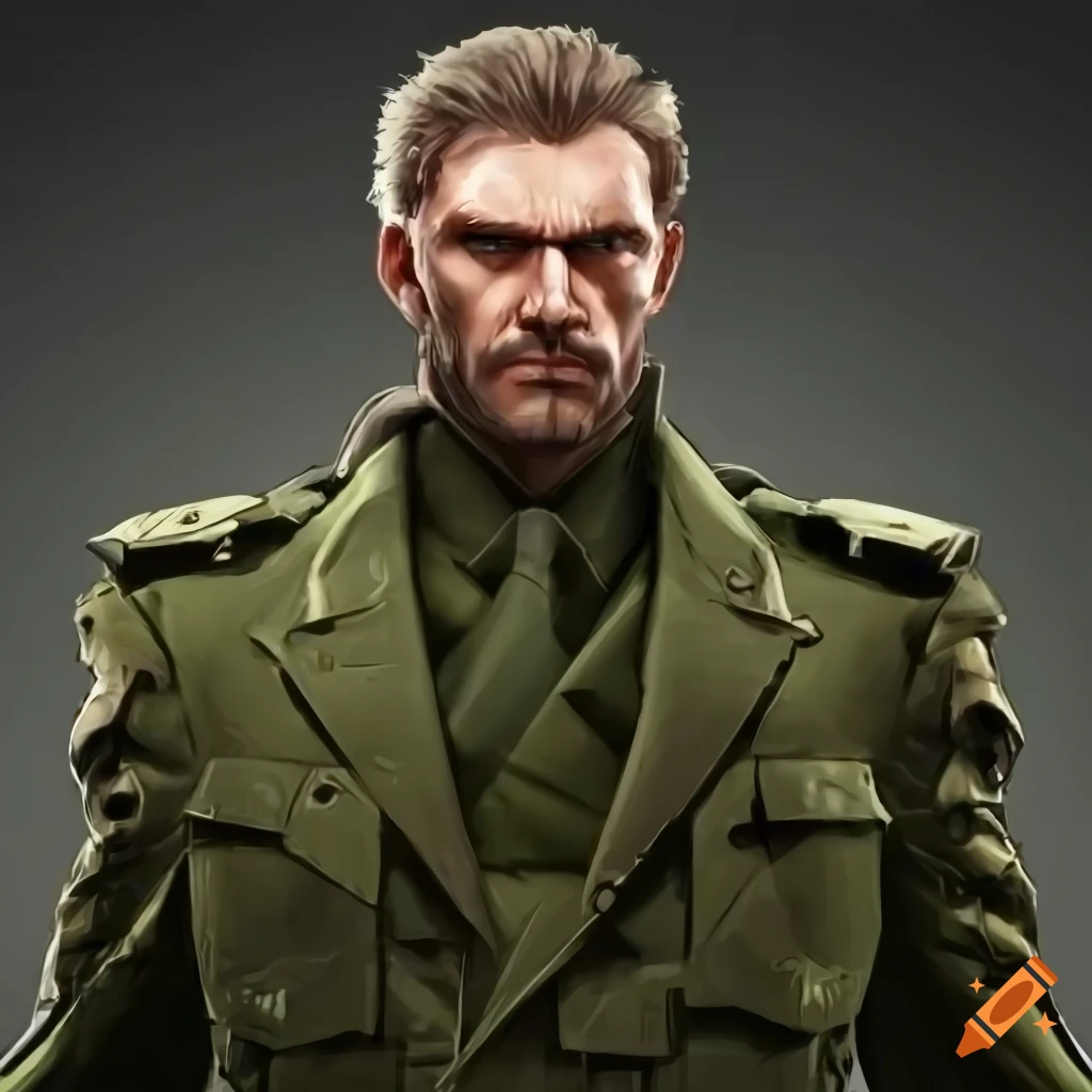 Middleaged men in military clothes resembling a general, inspired by