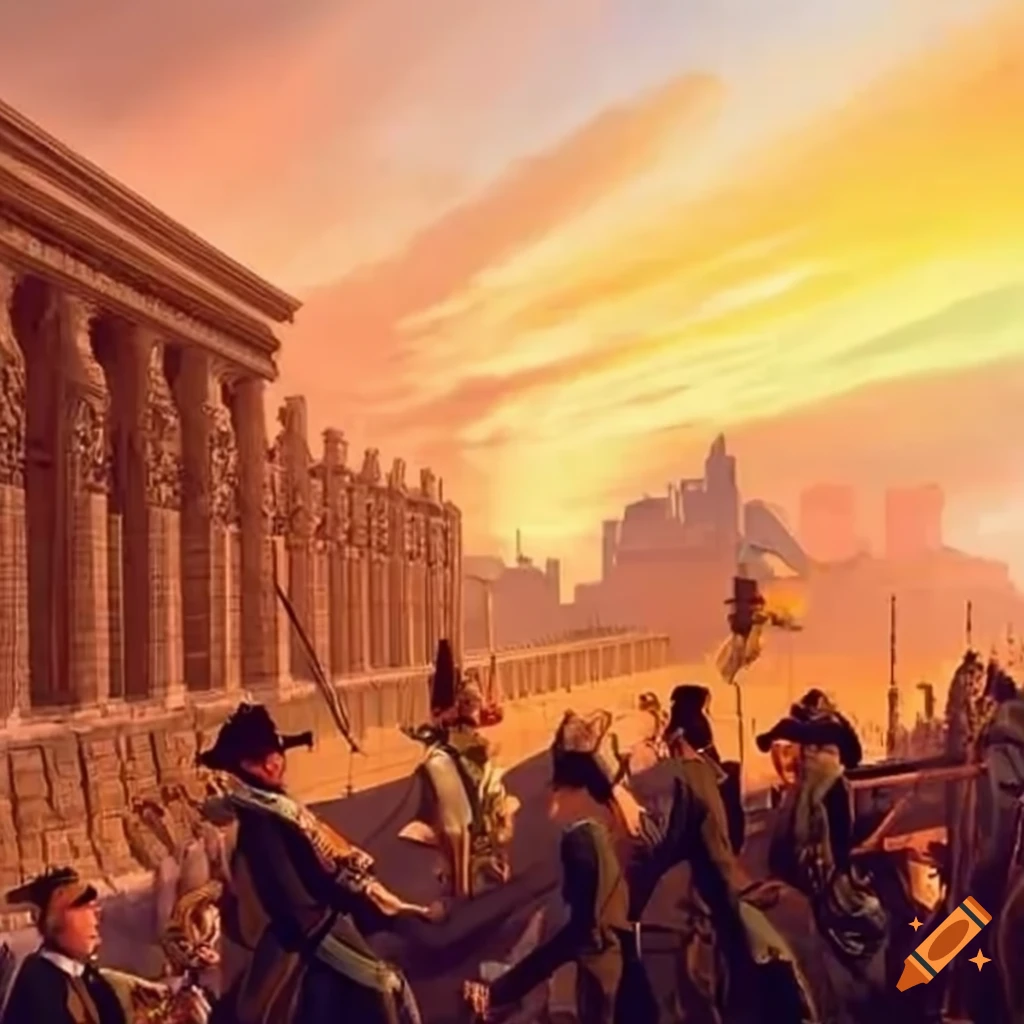 Historical depiction of Wall St. in New York City during the Federalist Era