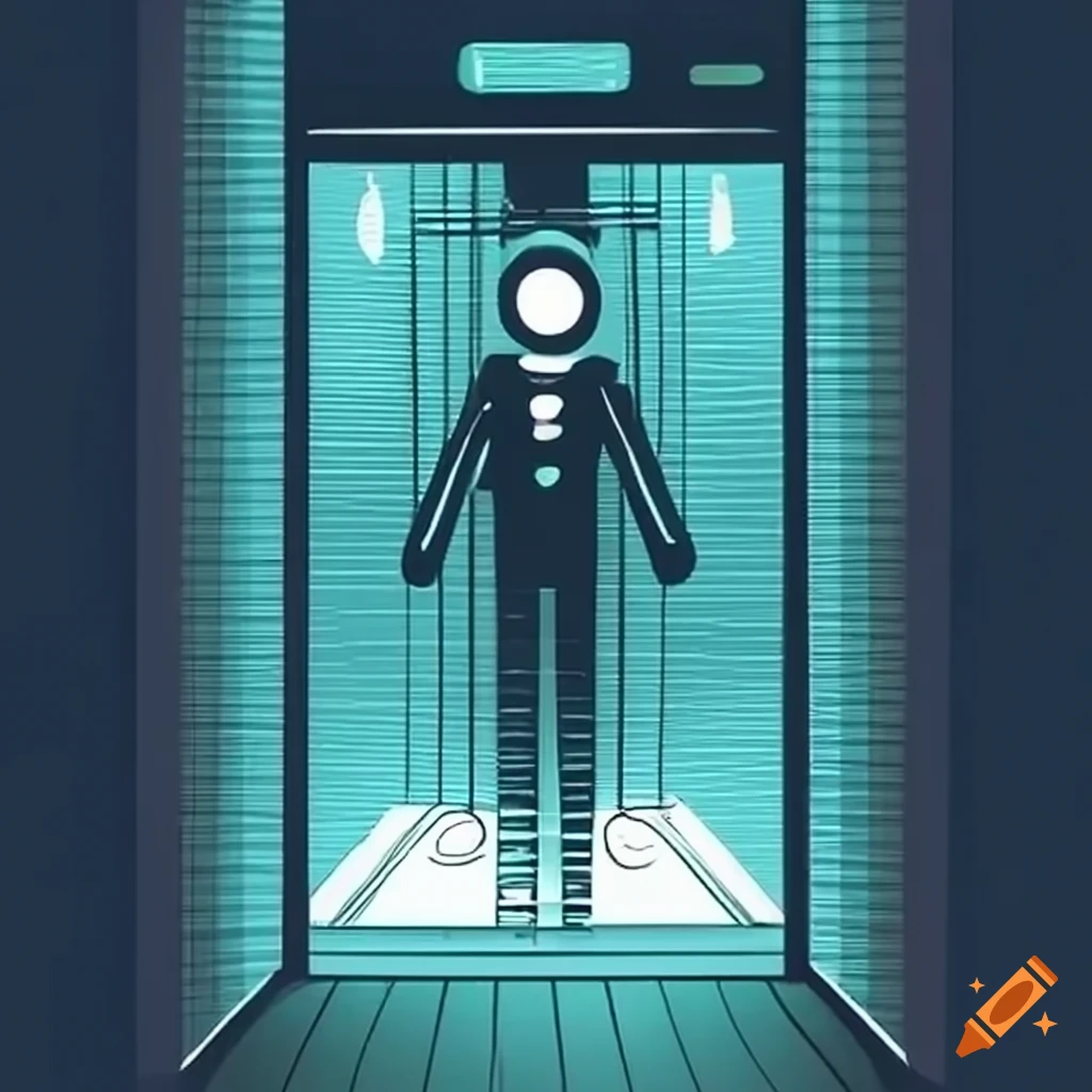 Motion sensors in the elevator detecting hand gestures for control on