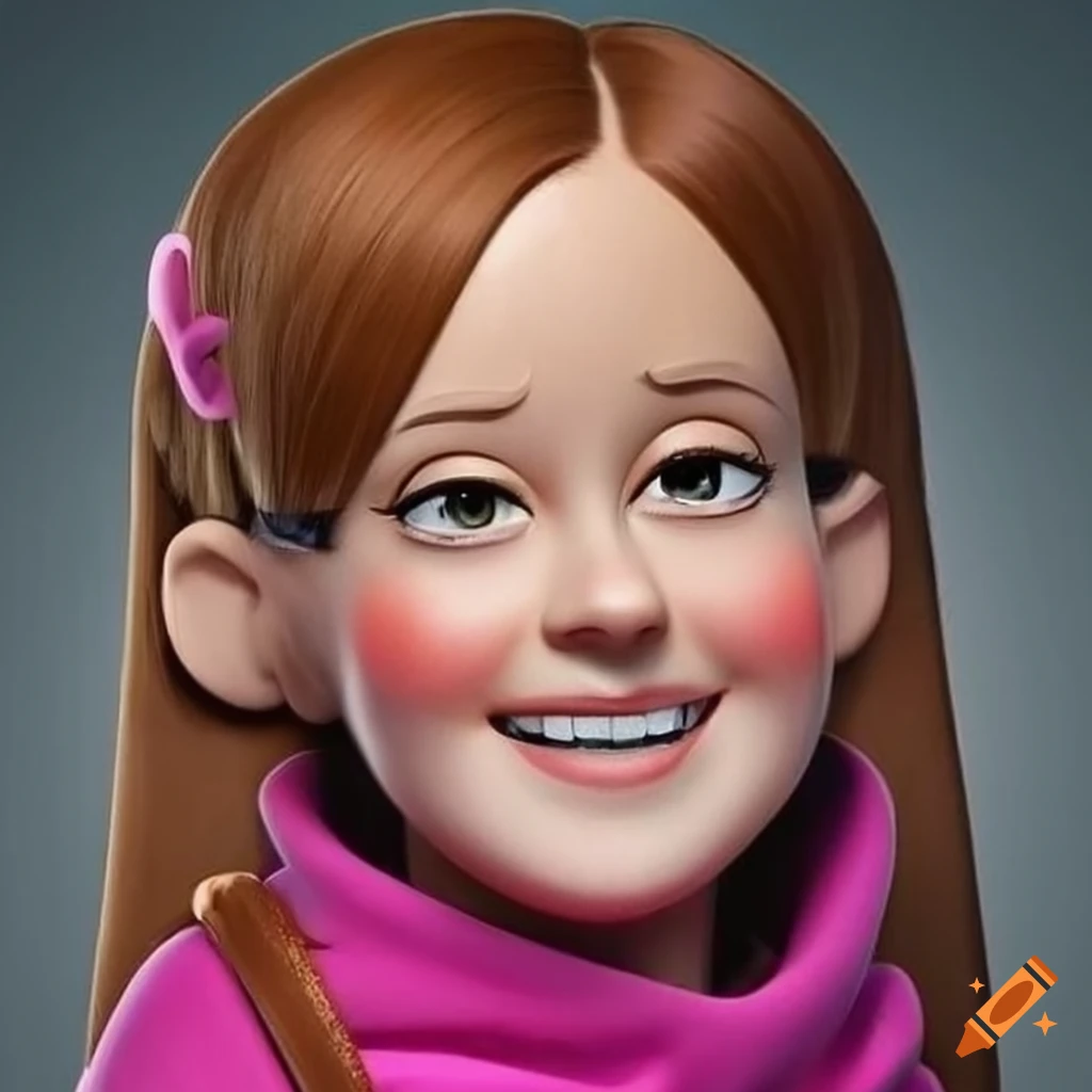 Realistic portrait of mabel pines in high resolution on Craiyon