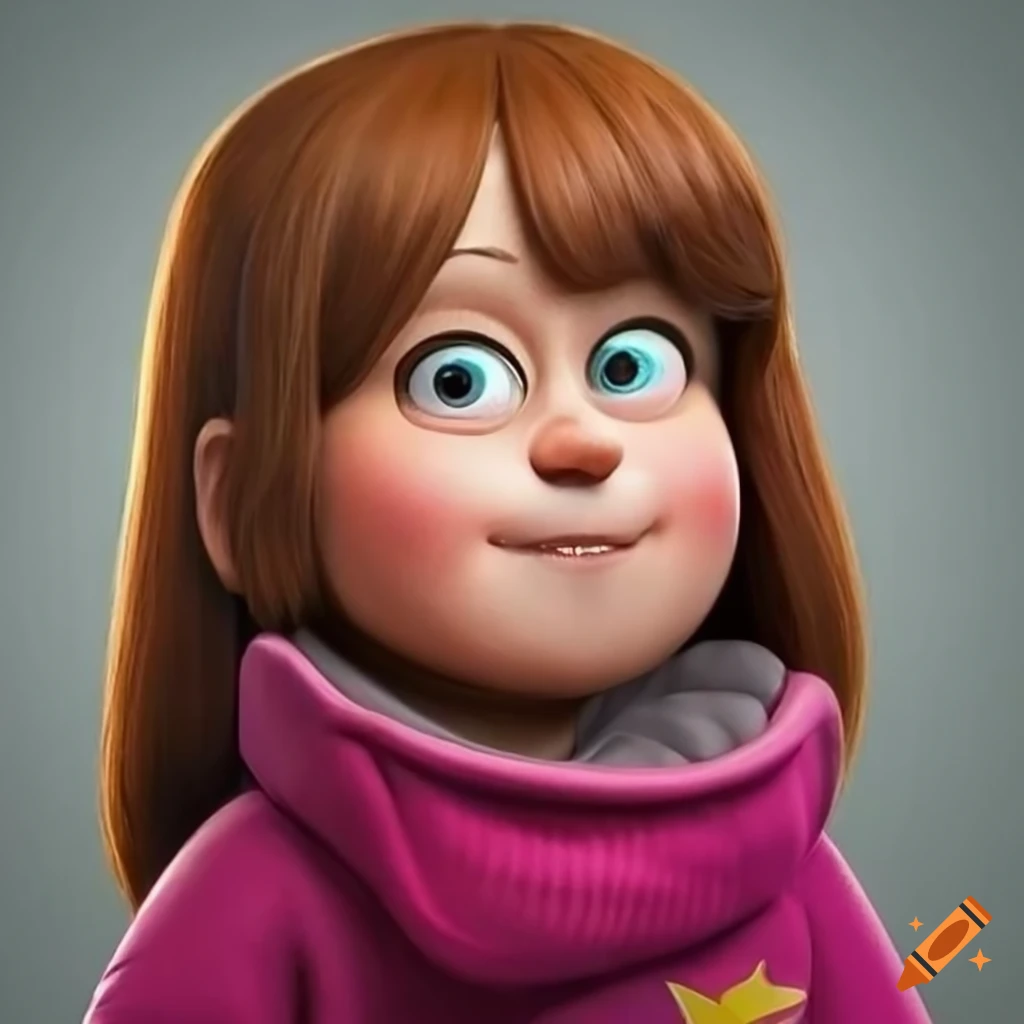Detailed portrait of mabel pines in highresolution 4k on Craiyon