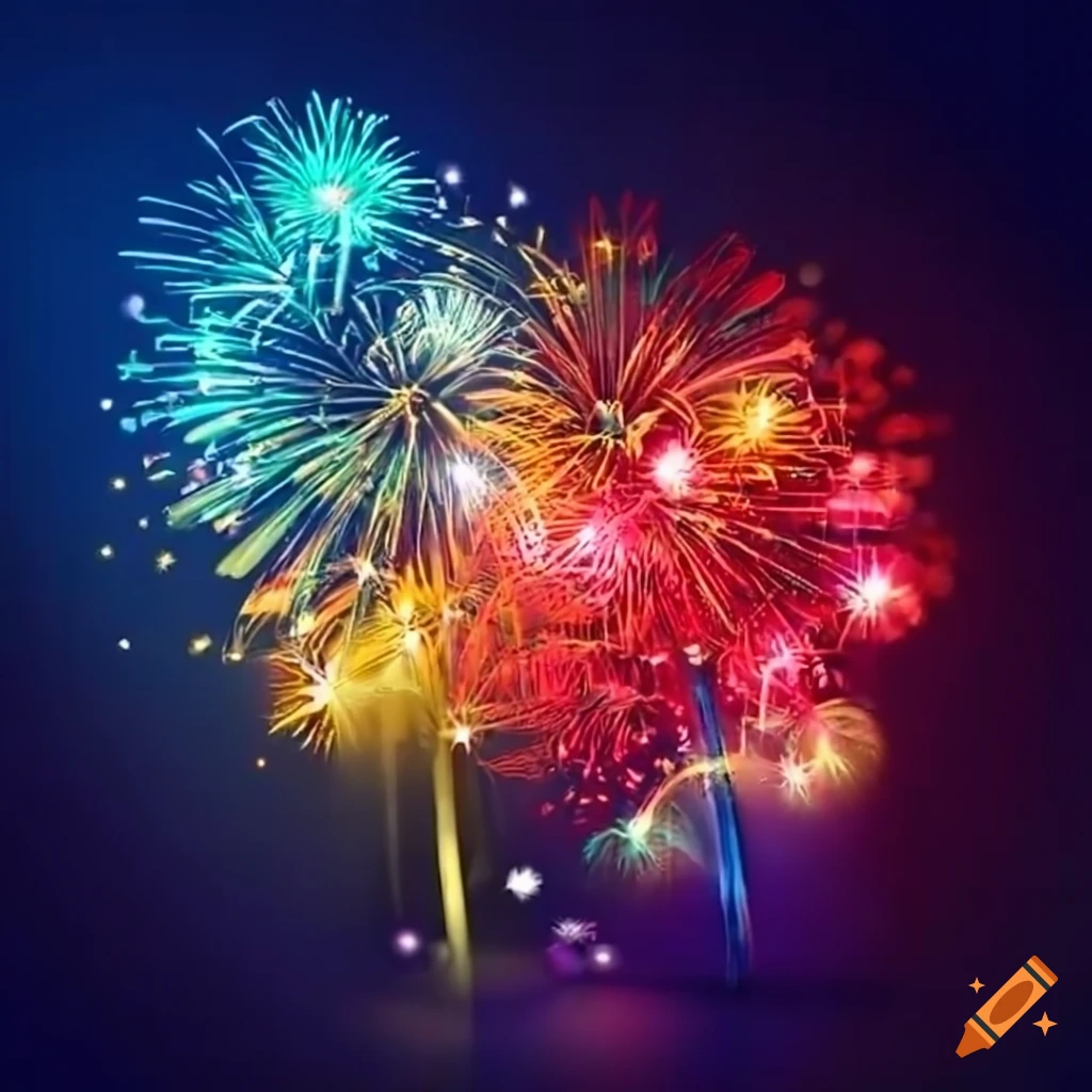Bright and colorful New Year greeting with messages of hope and positivity