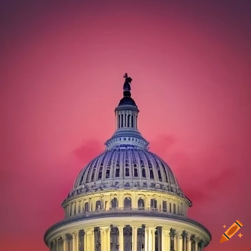 Hearts flying in the air at Washington DC Capitol building