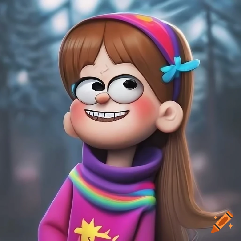 Detailed portrait of mabel pines in high-resolution 4k on Craiyon