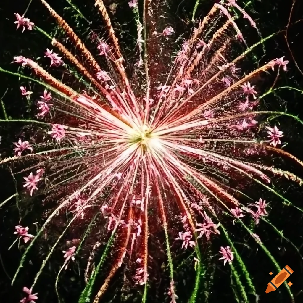 Silvester fireworks with lucky clover leaves on Craiyon