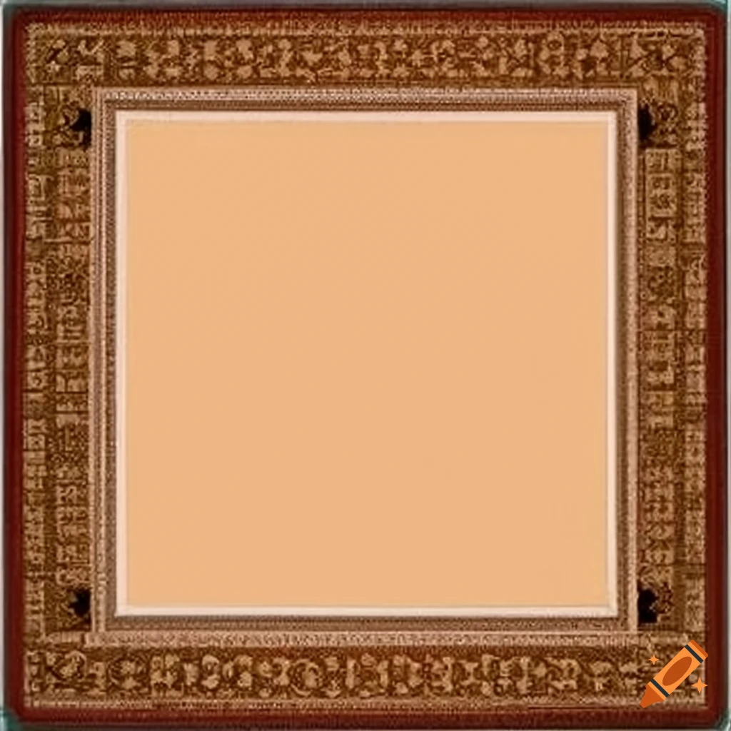 Plain tan mat with borders on Craiyon