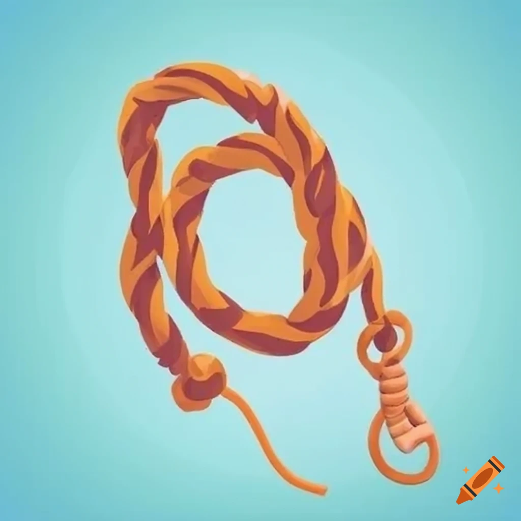 Glowing rope toy in cartoon art style on Craiyon