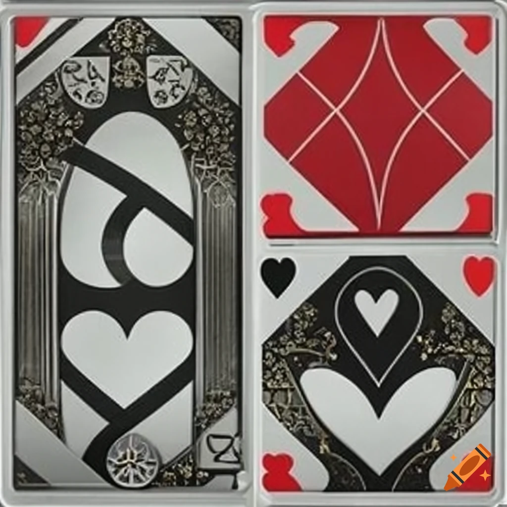 Queen of hearts card with art-deco-influenced dusty colors in fantasy ...