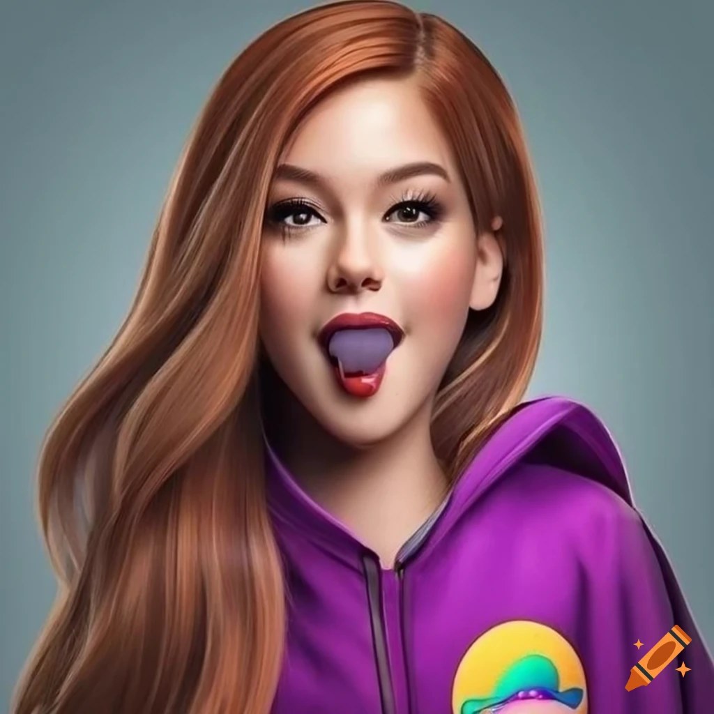 Portrait of mabel pines sticking tongue out in highresolution detail