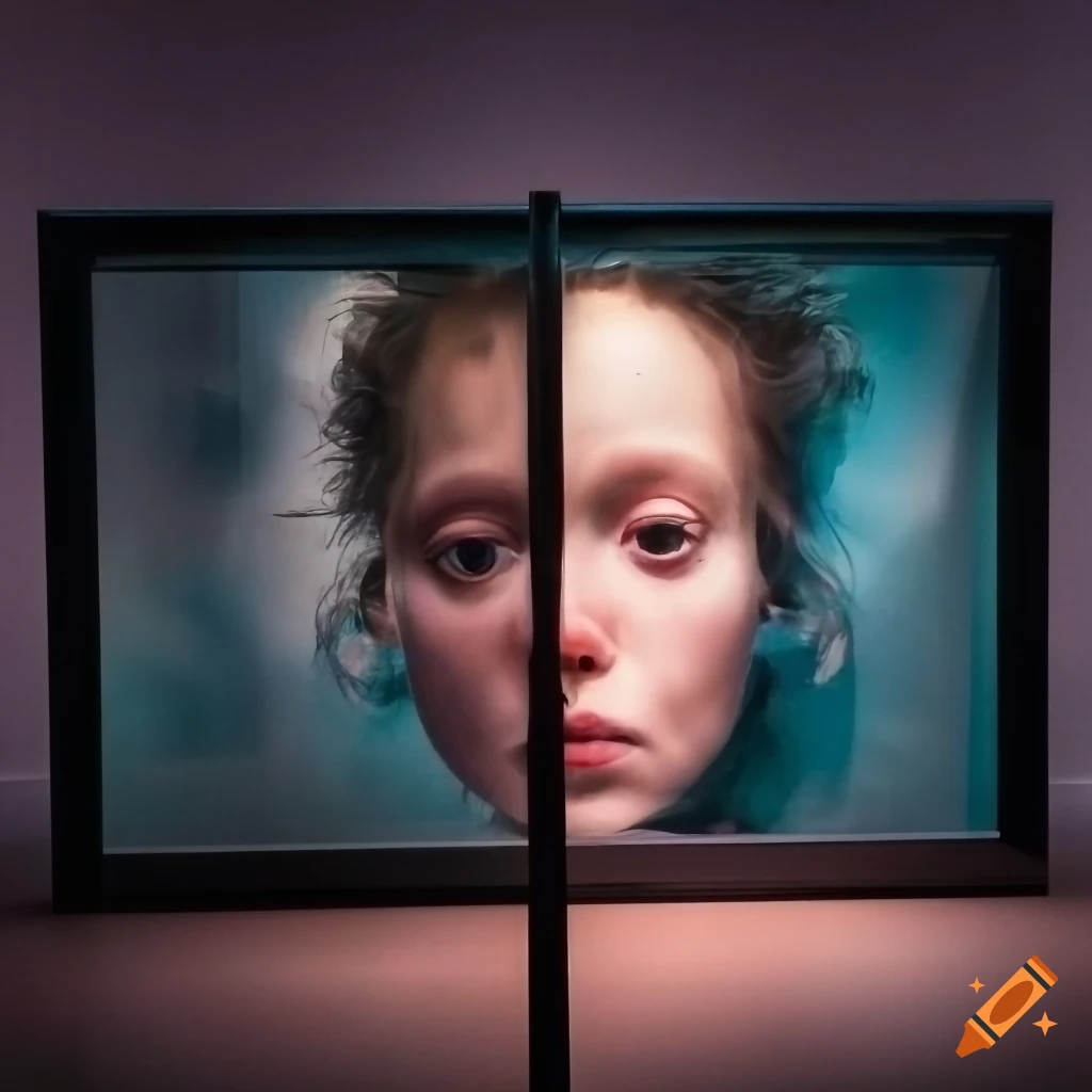 Curious visitors in an art gallery exhibition