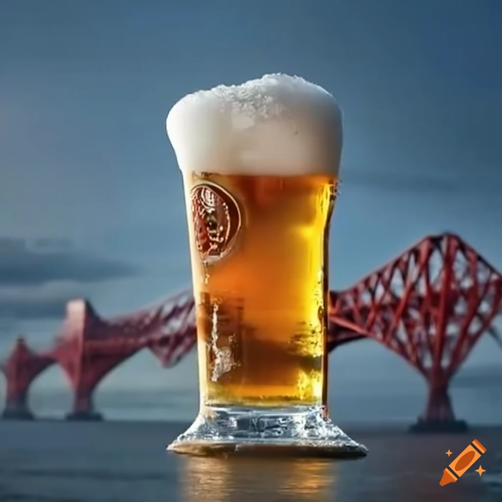 Enjoying Tennants Lager under Forth Rail Bridge in 2024