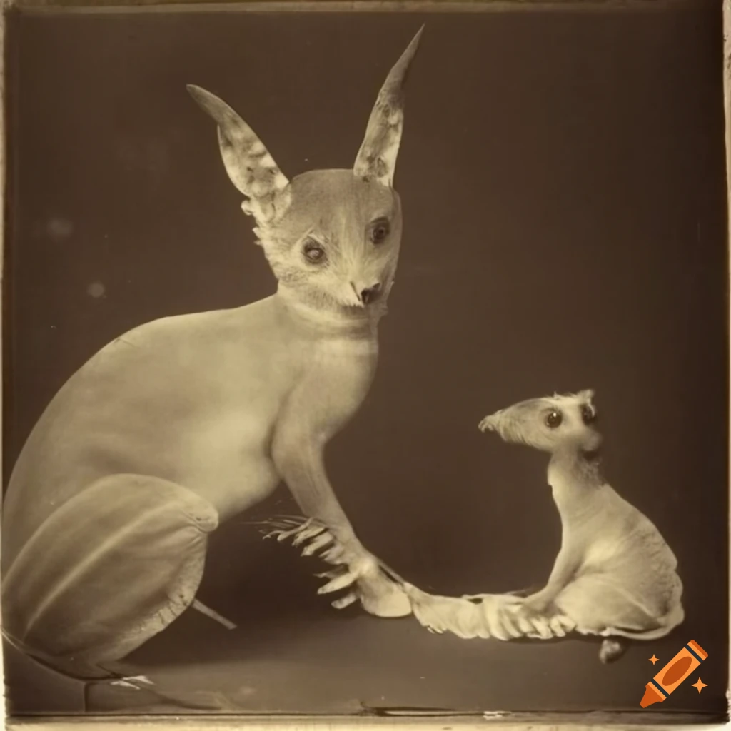 Garden mutations captured in an antique gelatin bromide photograph on