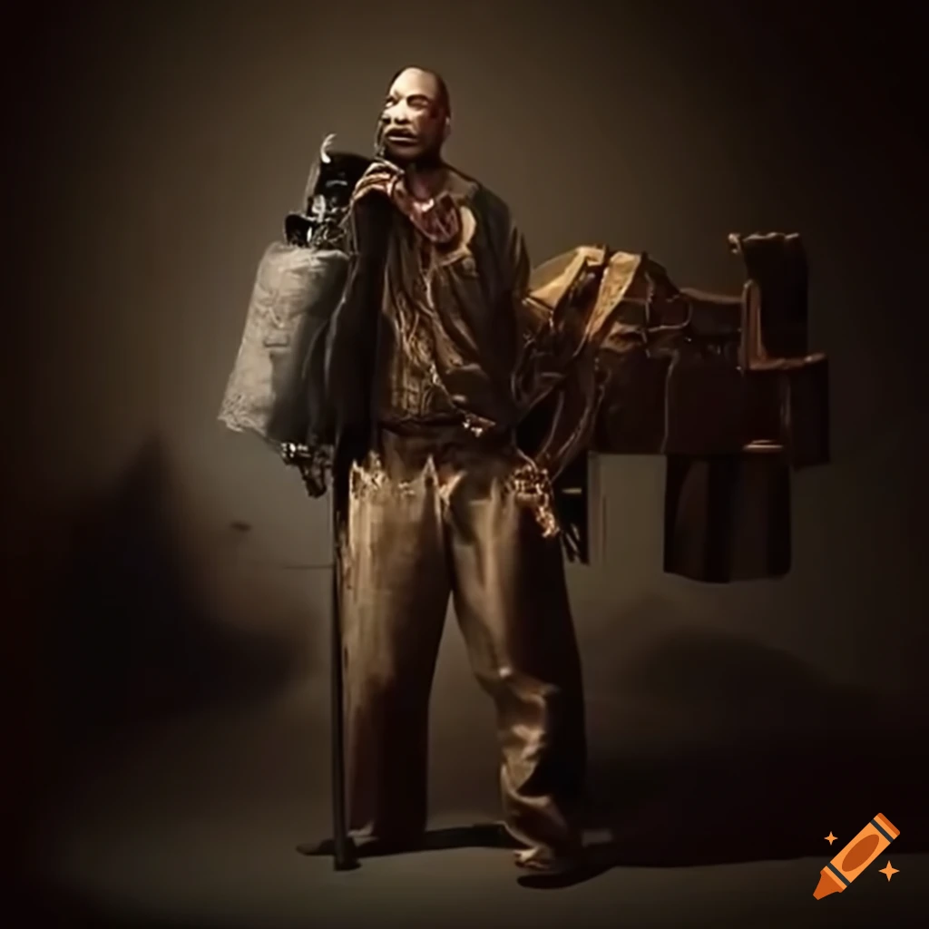 Man carrying heavy objects