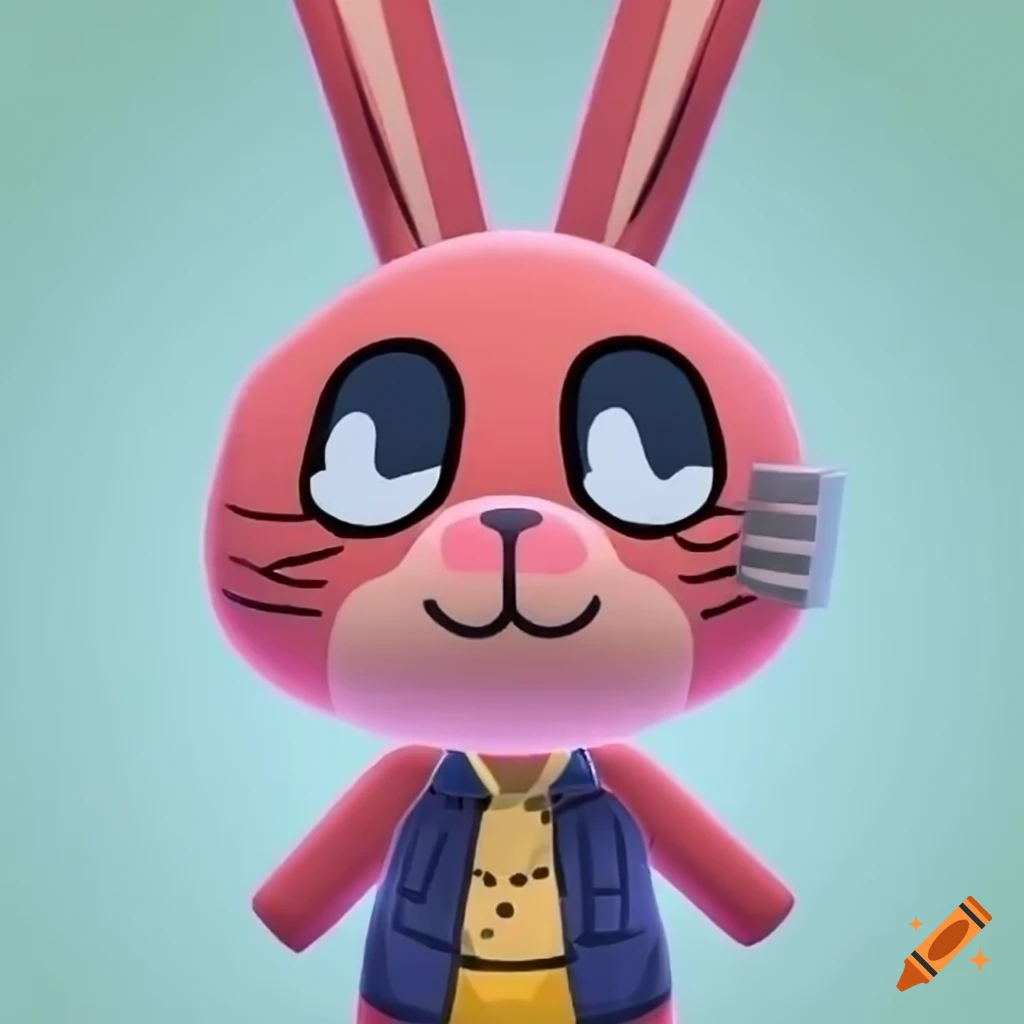 Animal crossing rabbit character on Craiyon