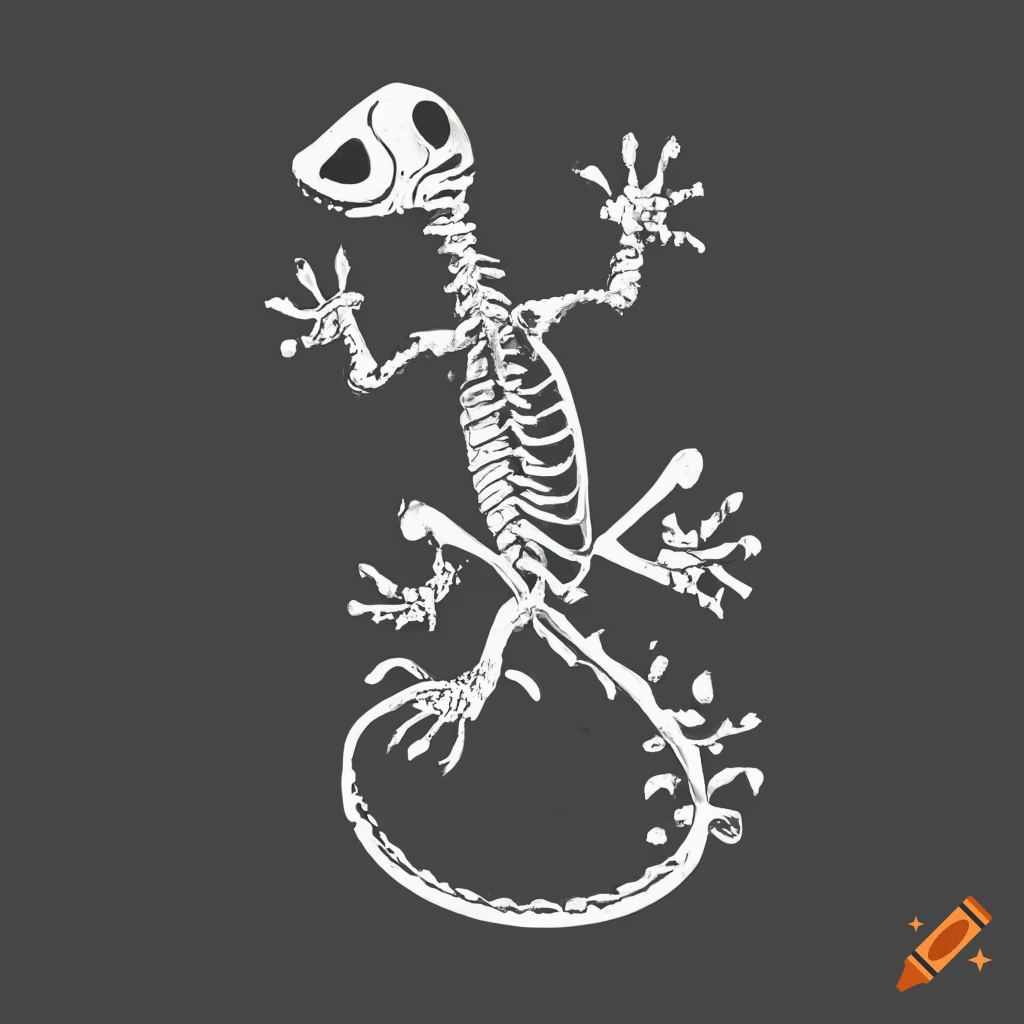 Lizard skeleton