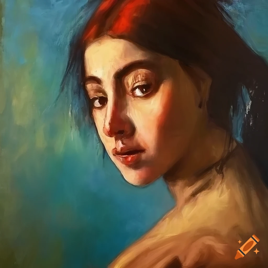 Armenian woman painting inspired by Degas