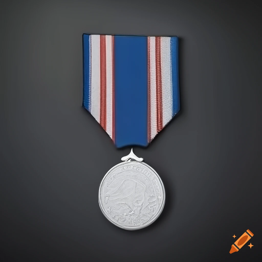 Blank military order/medal with backlight in hyperrealistic 4k HD