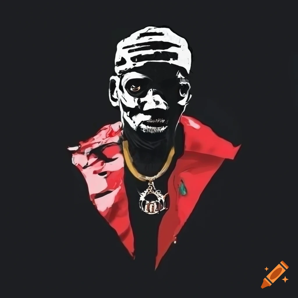 Person wearing a t-shirt with gangster rap design
