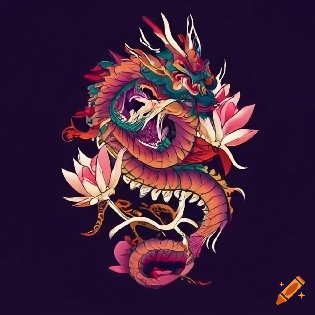 The Alluring Contrast of Flower and Dragon Tattoos: A Symbolic Fusion of  Beauty and Power: 77 Designs - inktat2.com
