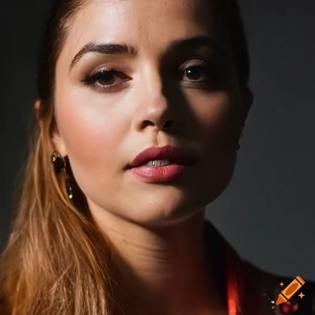 Closeup high definition head and shoulder shot with detailed lights