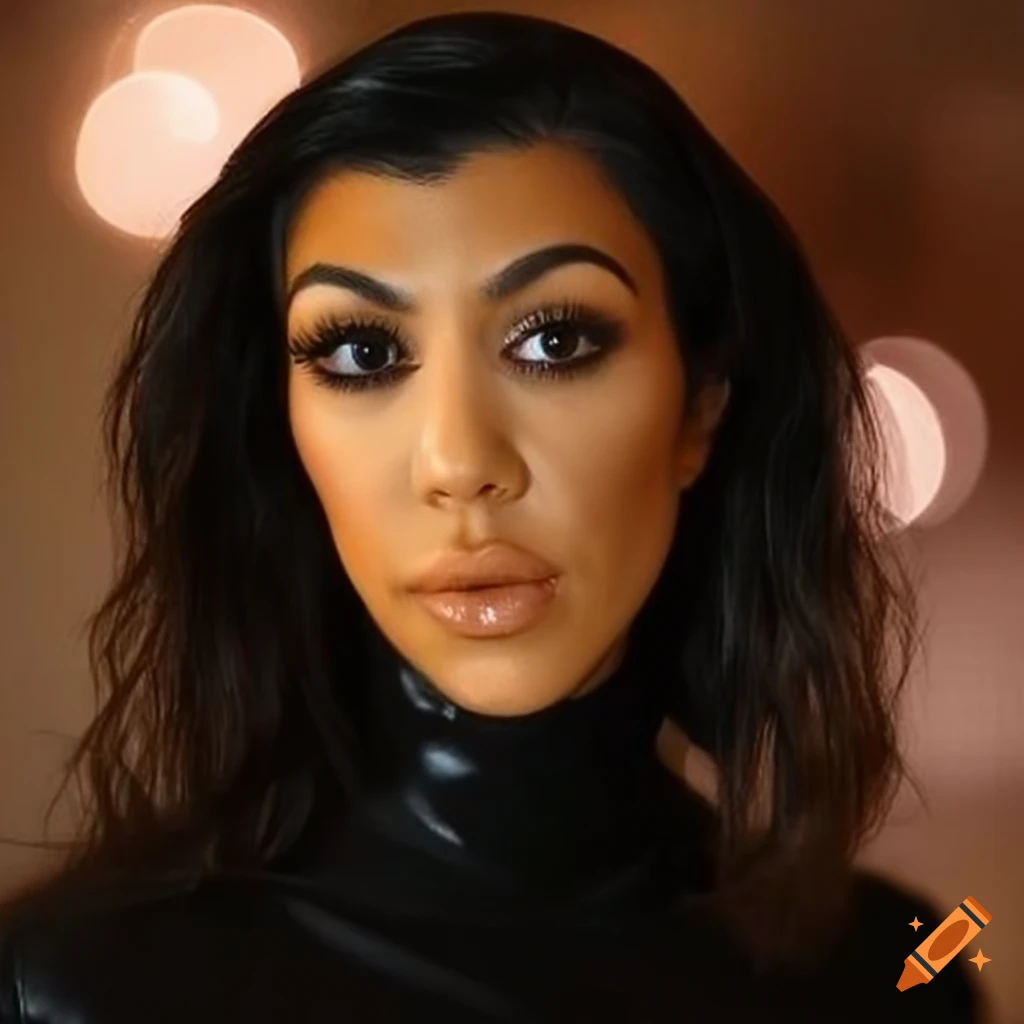 Kourtney Kardashian Face On Dachshund Head In Dark Beige Latex On Craiyon