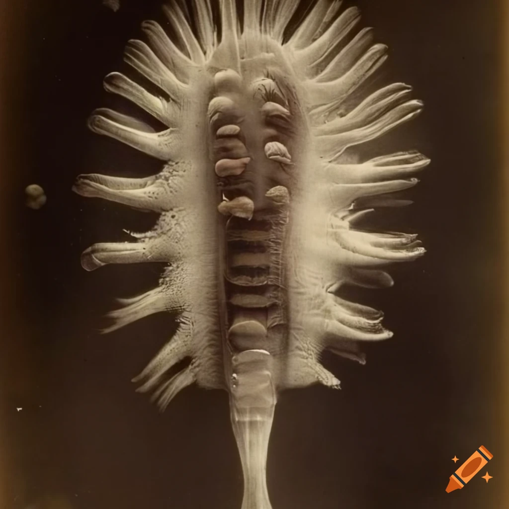Garden mutations captured in an antique gelatin bromide photograph on