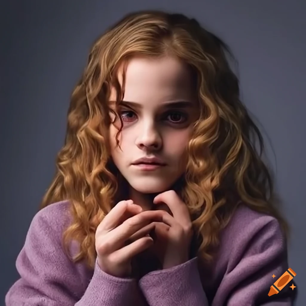Hermione wearing pajamas in bed