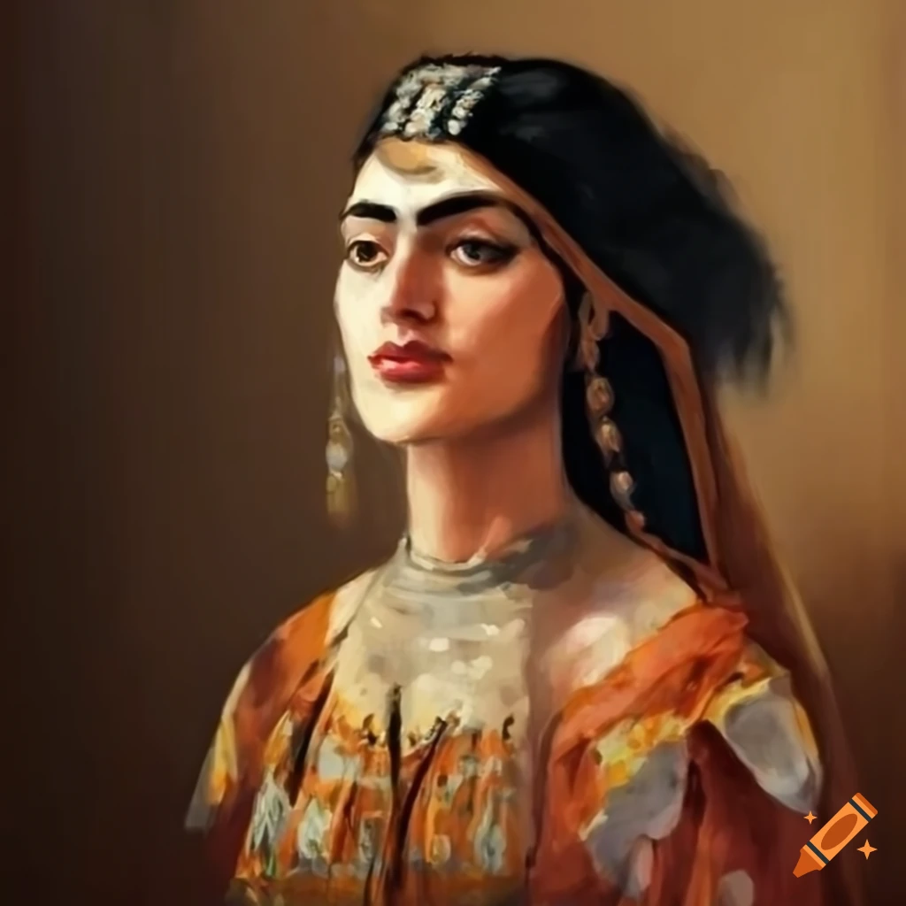 Armenian woman in traditional clothing inspired by Degas