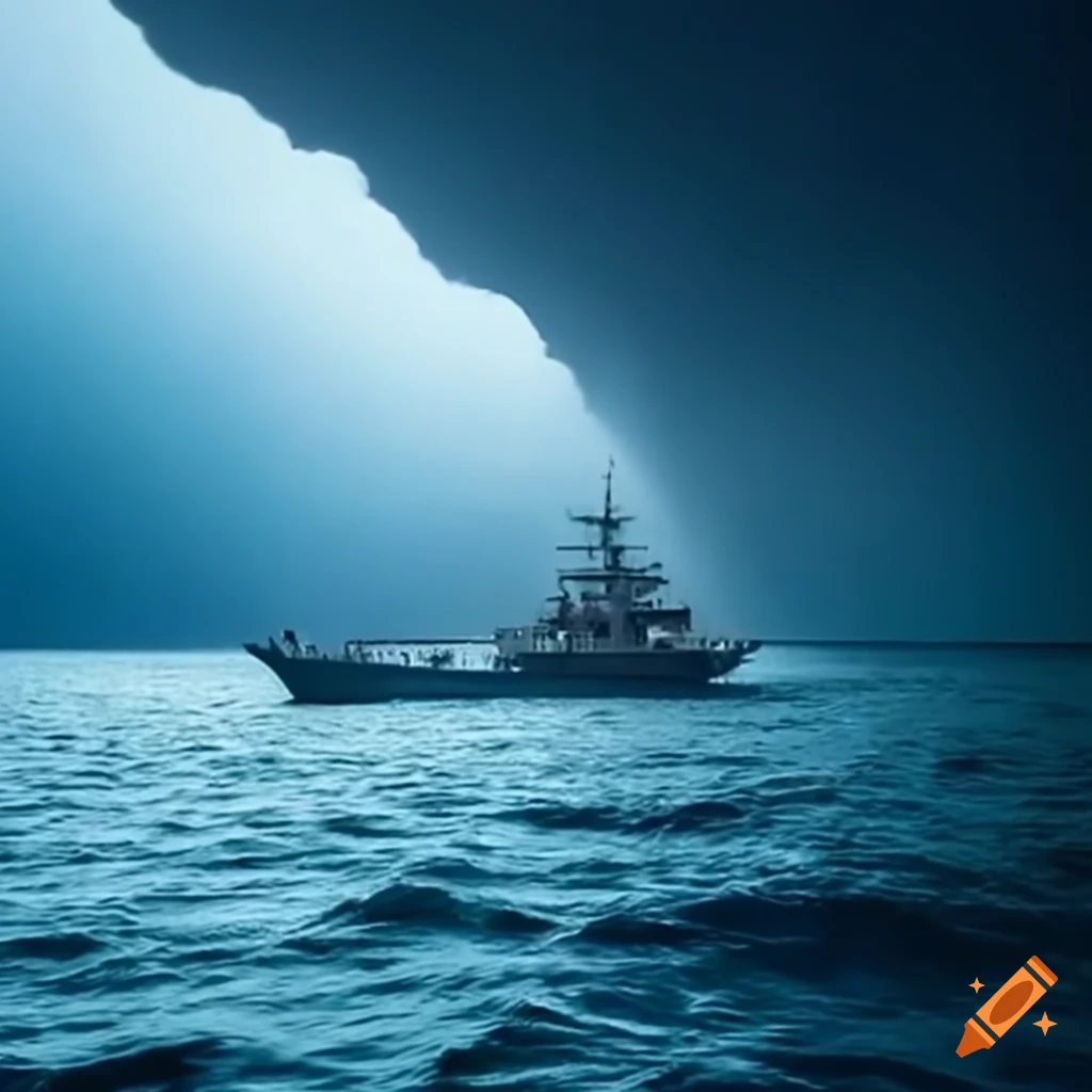 Ship sailing in high seas in 4k resolution on Craiyon