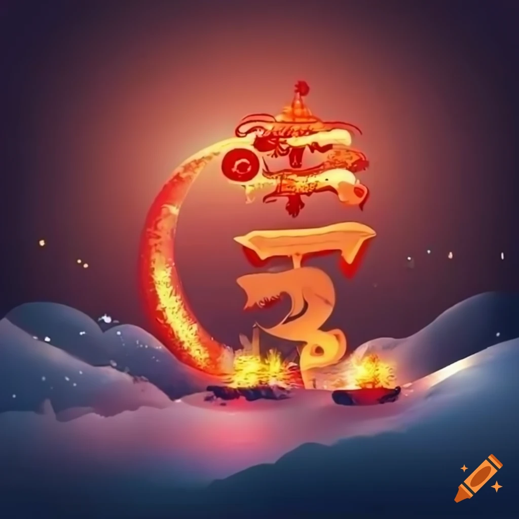 Happy new year 2024 celebration with chinese elements on Craiyon