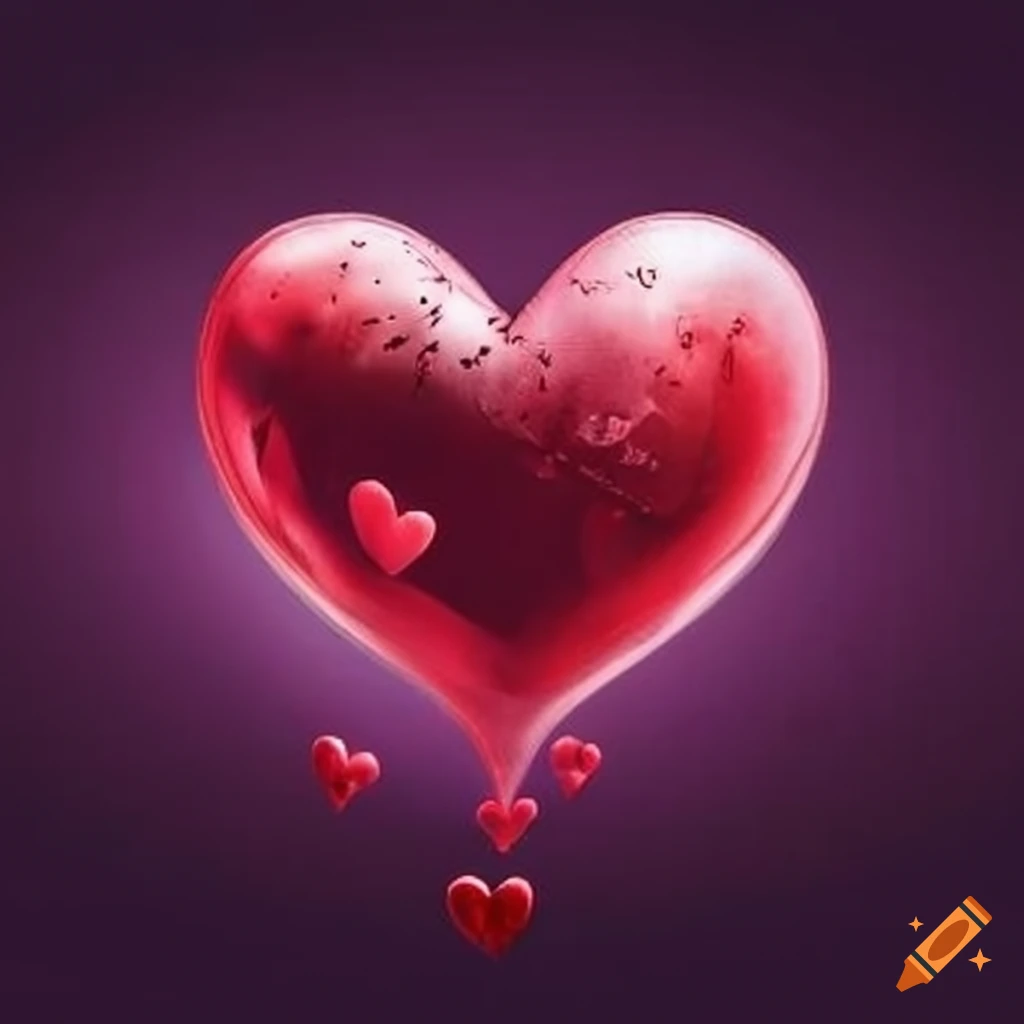 Hearts flying in the air symbolizing love