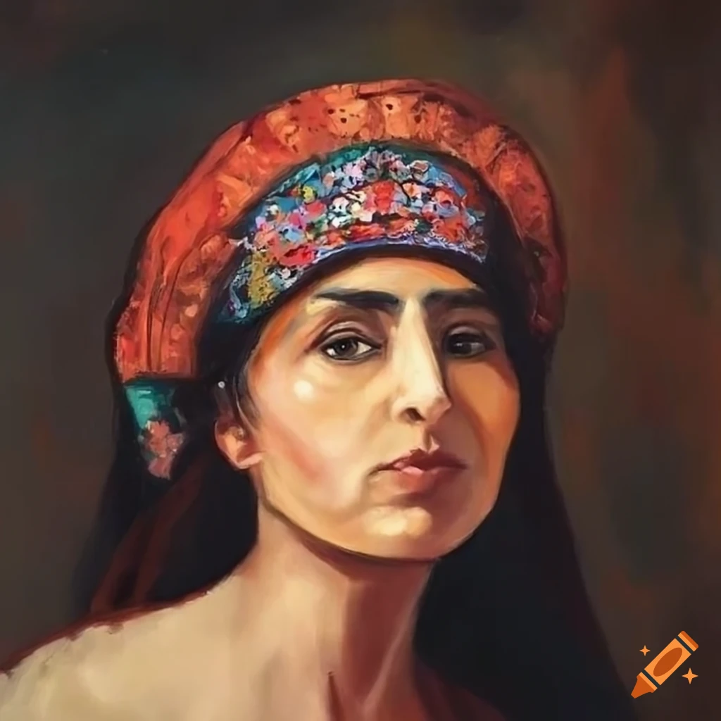 Armenian woman in traditional clothing inspired by Degas