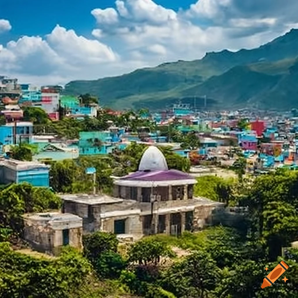 View of Haiti cityscape in 1803