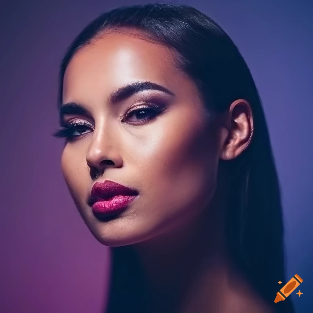 Stunning young female portrait in high definition studio shot on Craiyon