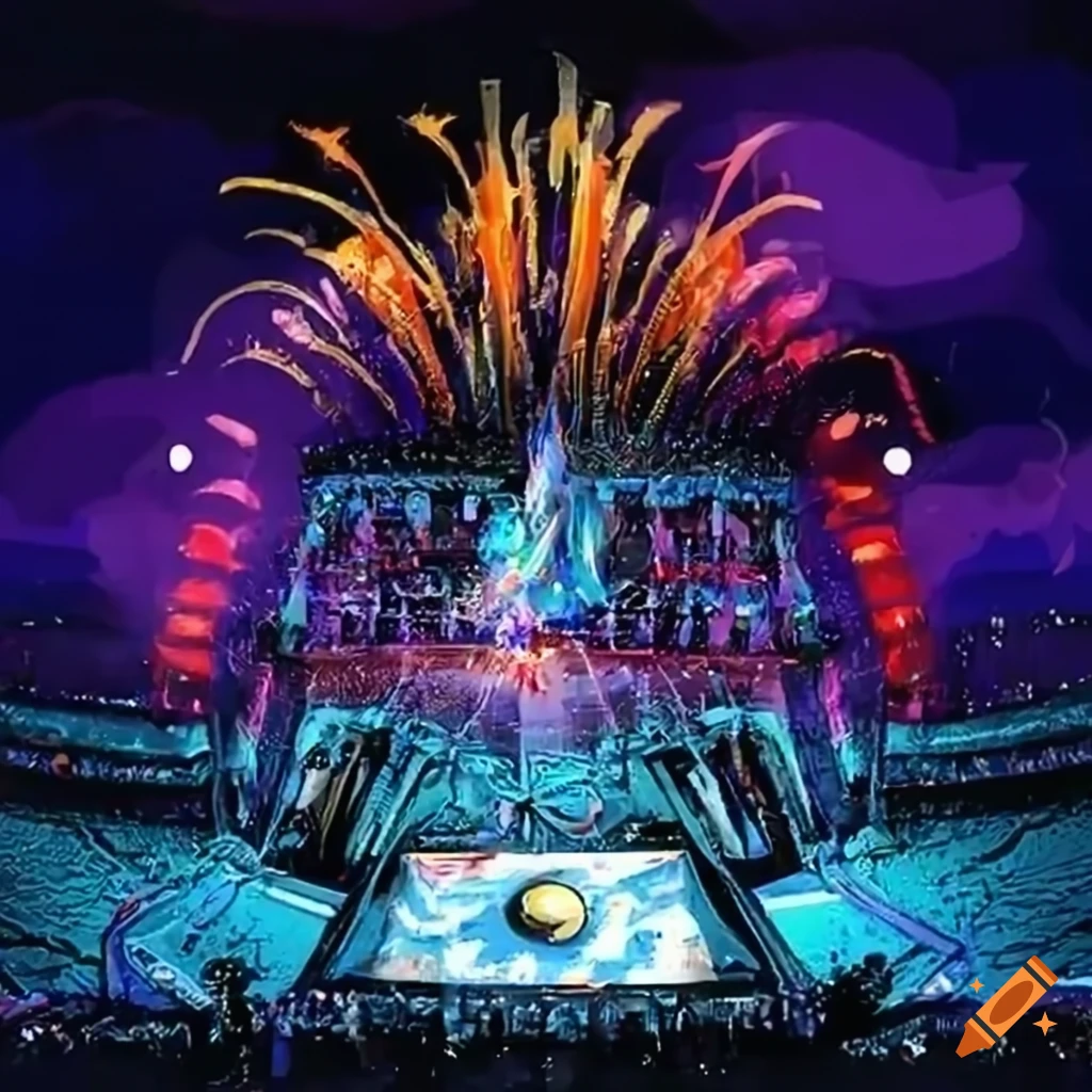 Dynamic super bowl halftime show jam motto design on Craiyon