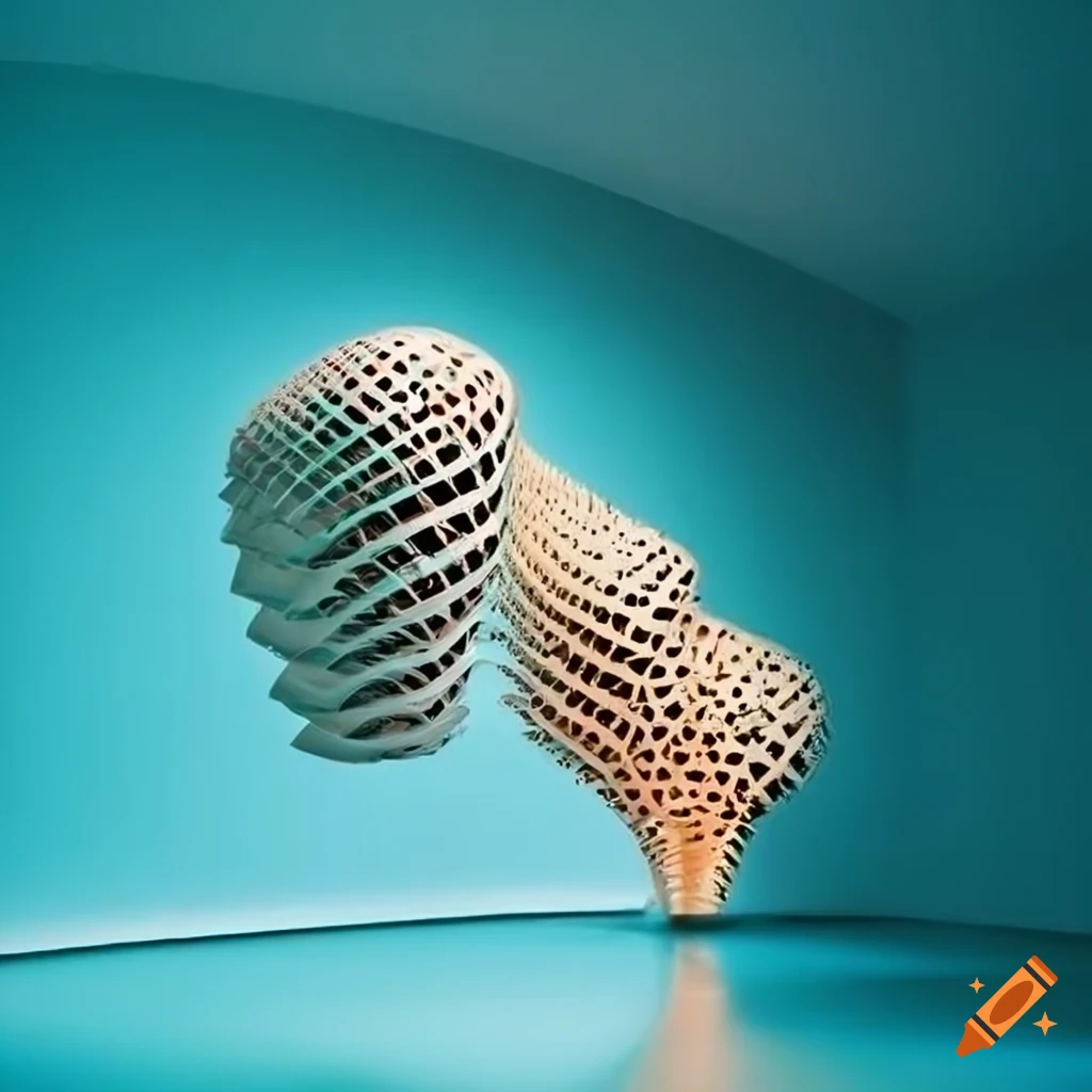 Organic wall network sculpture by pierre paulin and zaha hadid