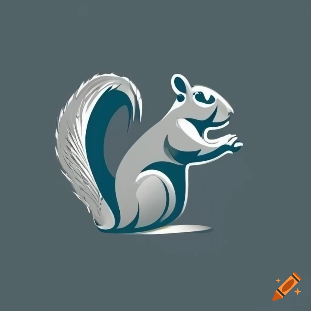 Squirrel logo design Royalty Free Vector Image