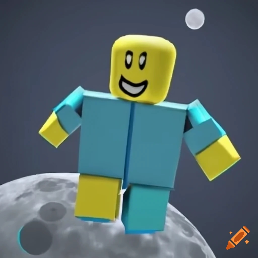 Roblox Noob On The Moon On Craiyon
