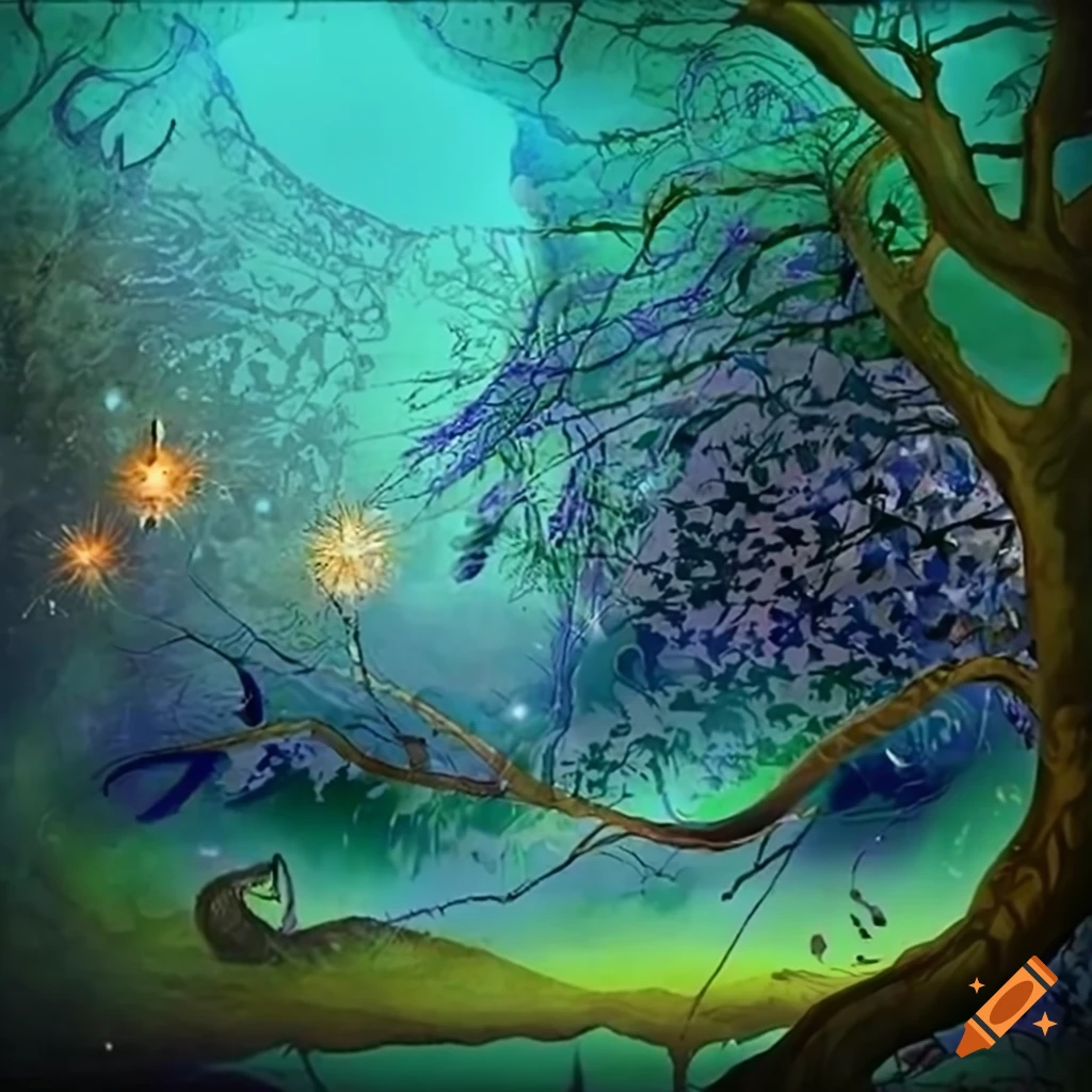 Illustration of a captivating woman with fantastical and authentic ...