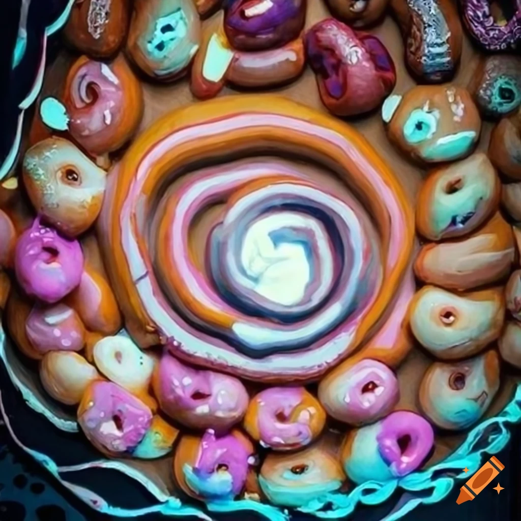 Wooden table adorned with a tempting variety of pastries crafted by Sylvia Wishart
