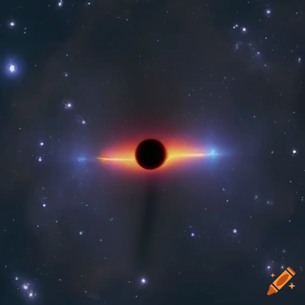 Black hole amidst stellar cosmos with quantum physics and raytracing