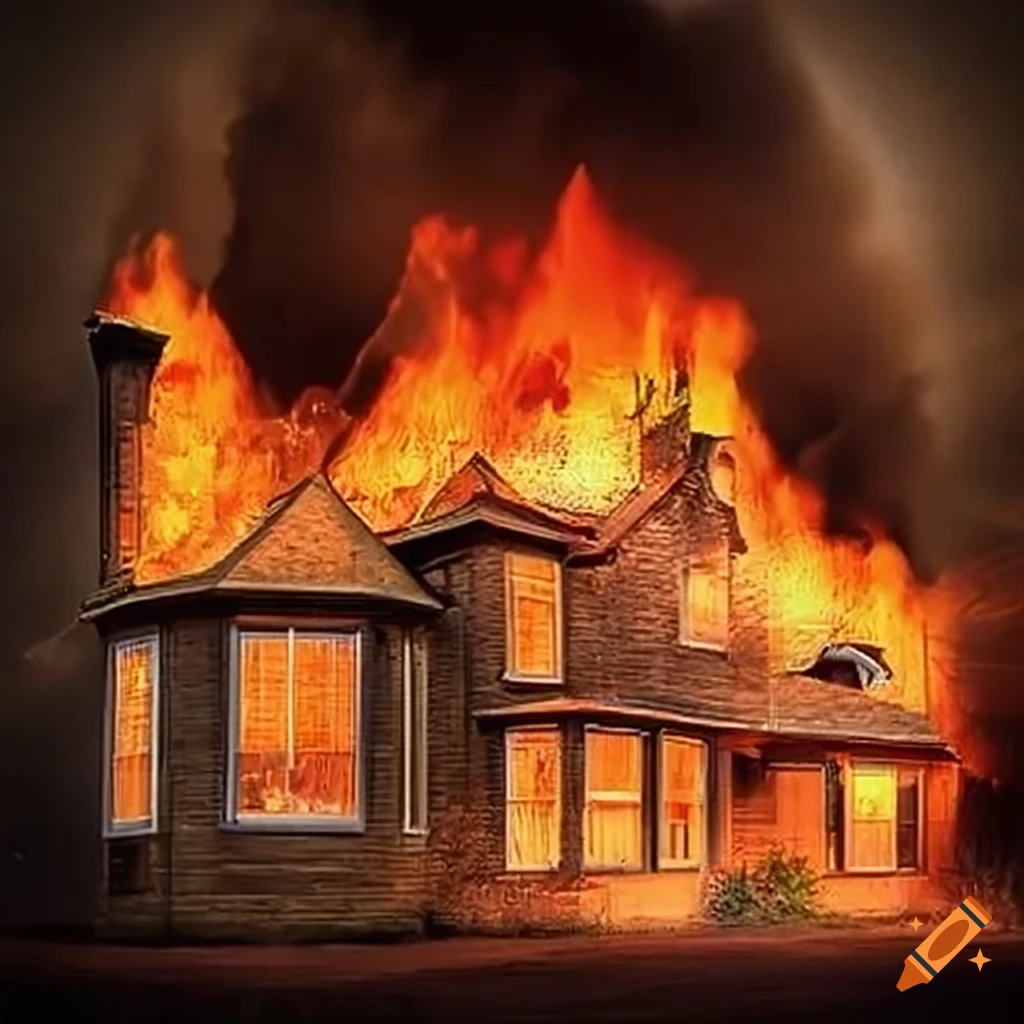 Burning house