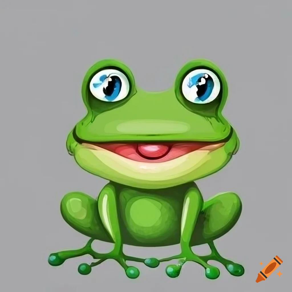 Cartoon frog clipart