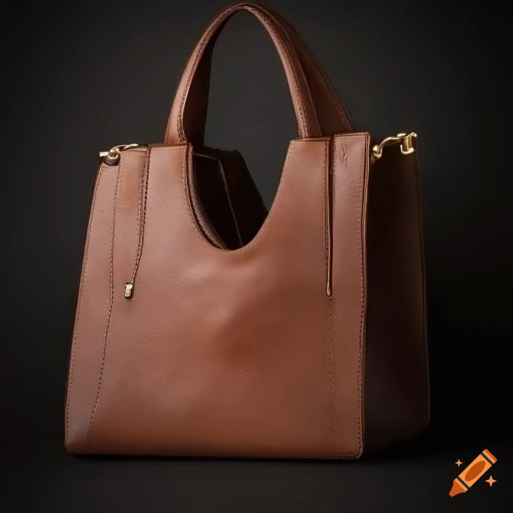 Designer leather handbag