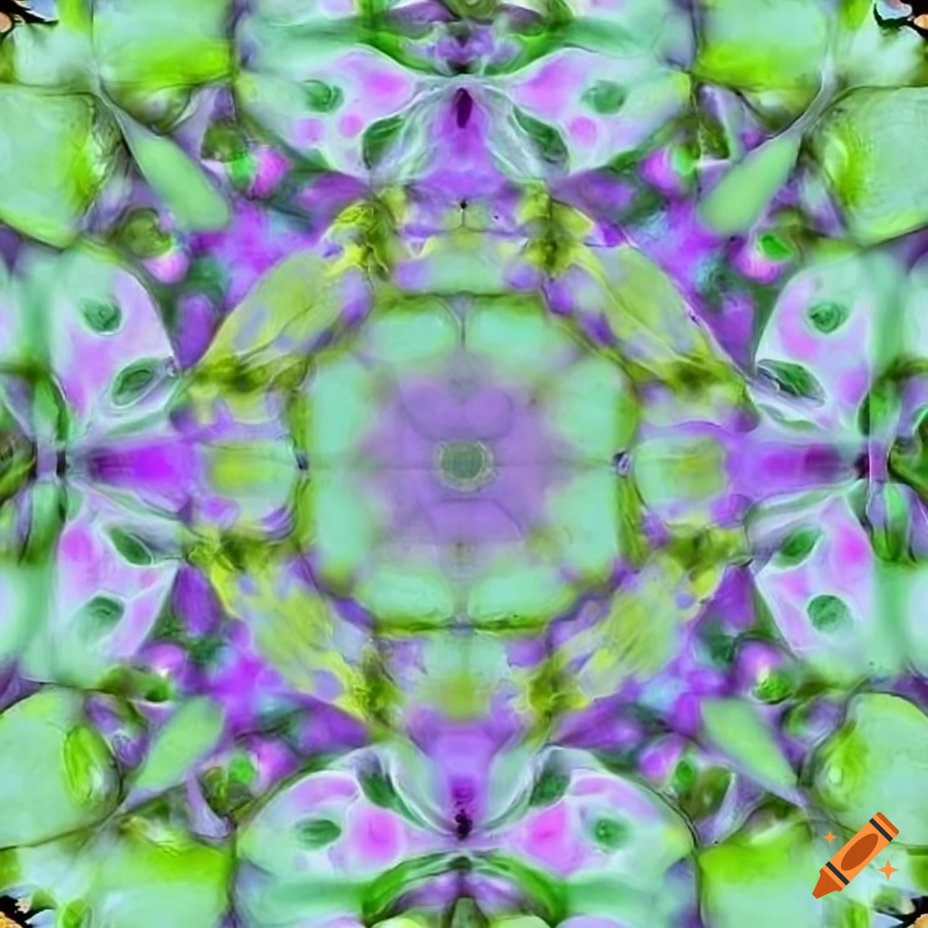 Aperiodic tessellation in pale lilac and green tones