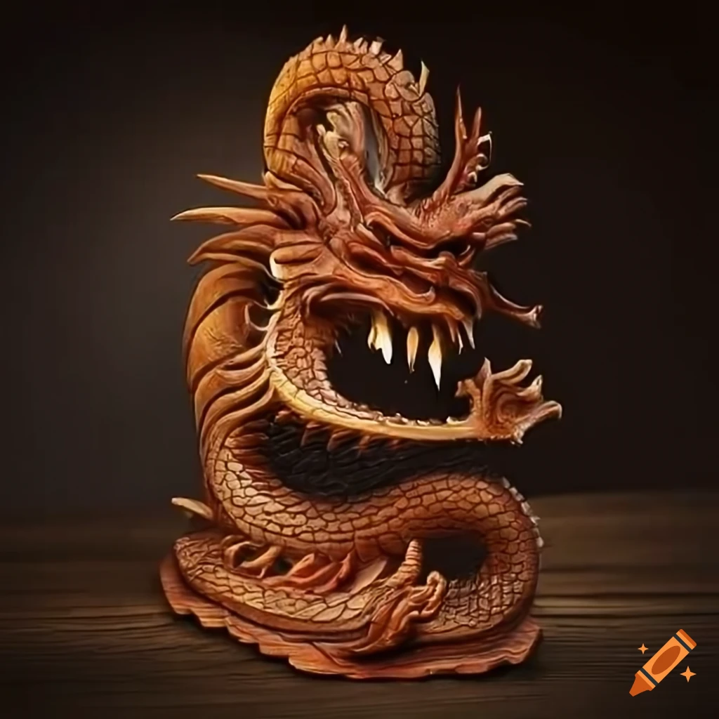Chinese wood dragon on Craiyon