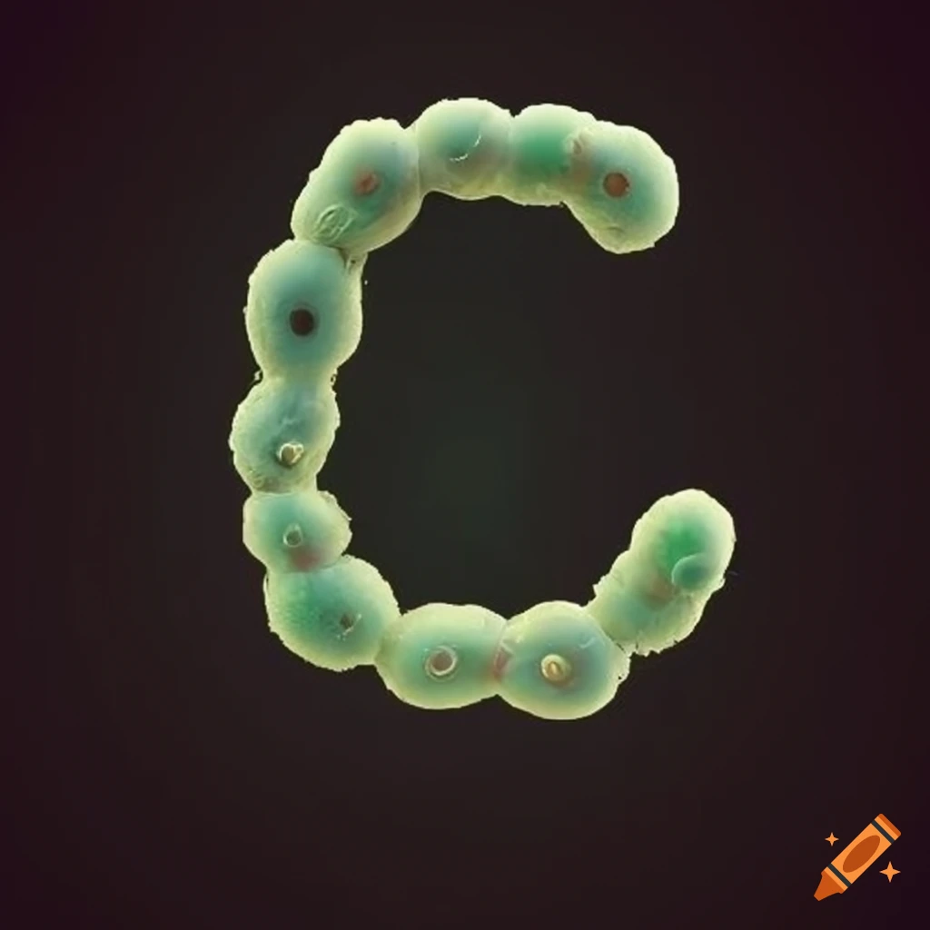 Bacteria forming the shape of the letter 'C'