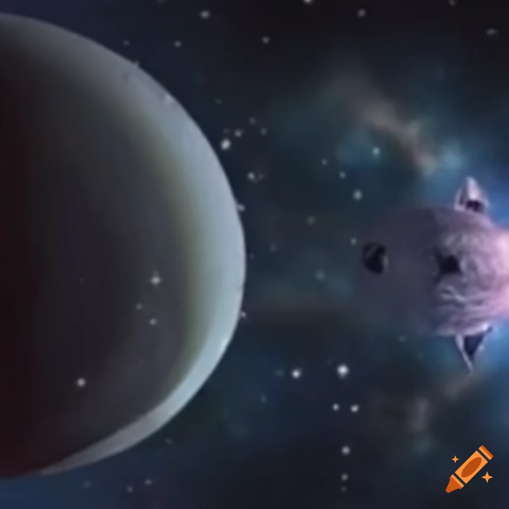 Giant mysterious creature among comets in space on Craiyon