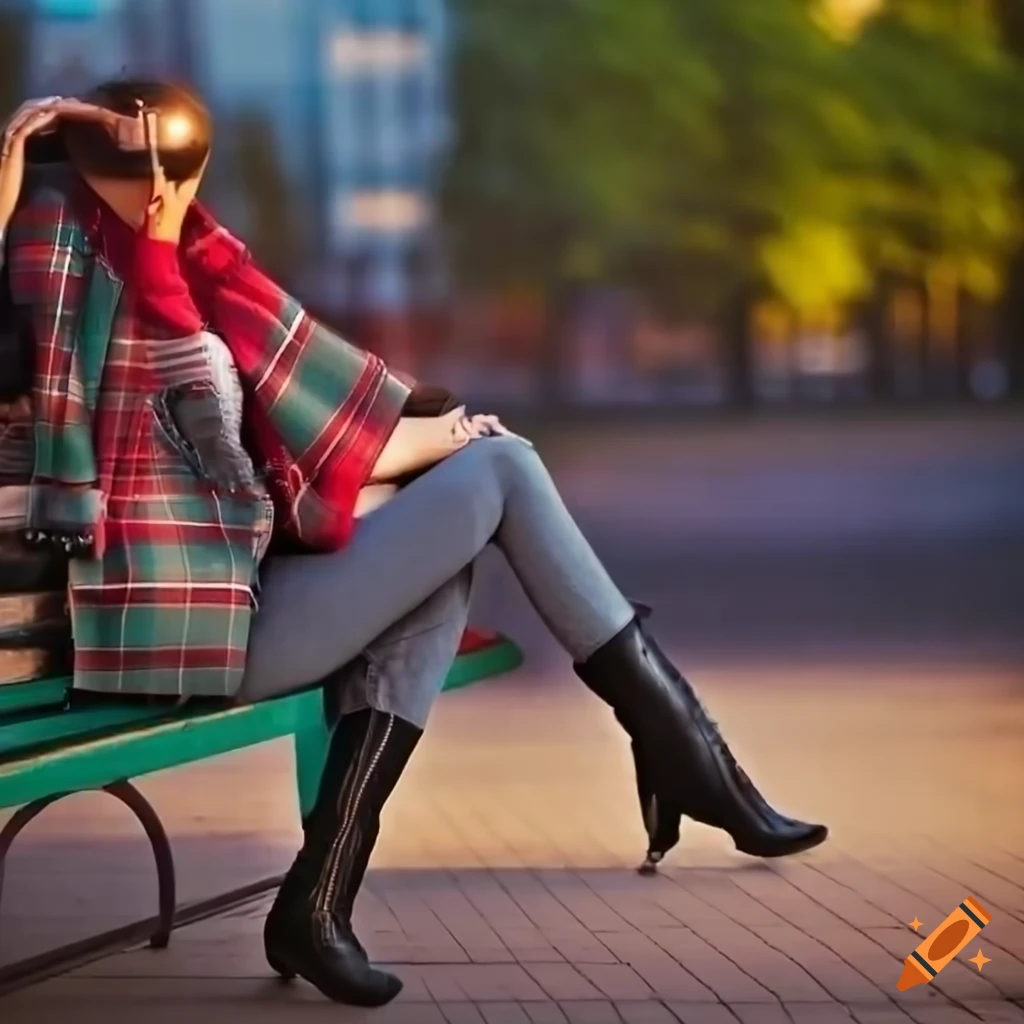 Woman with wine glass sitting outdoors in the evening
