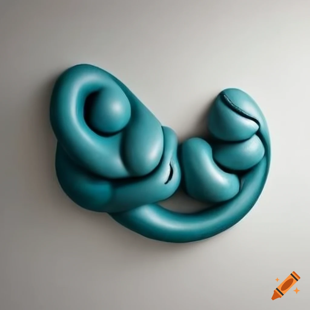 Organic wall sculpture in biomorphic style on Craiyon